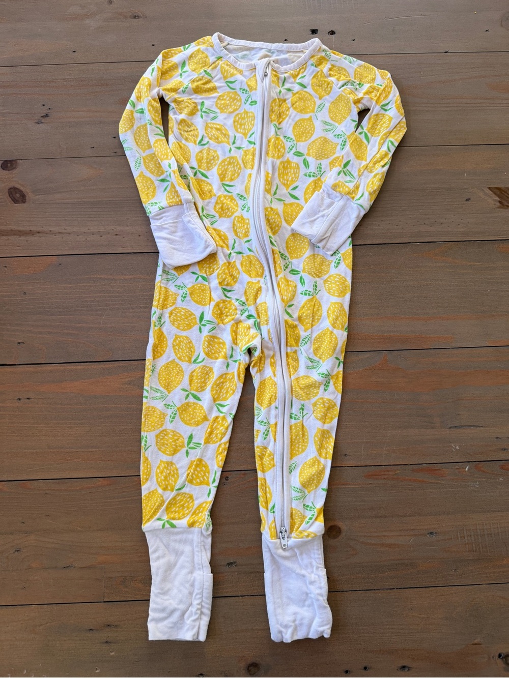 Like New Little Sleepies Lemon-Print Bamboo Zippy Pajamas - 12-18 Months